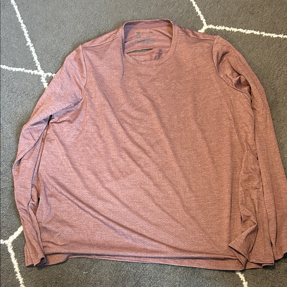Xersion Women’s Long Sleeve Tee in Heathered Mauve - Anti-odor wicking